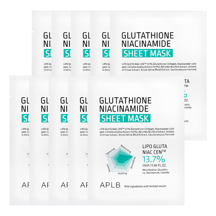 APLB - Glutathione Niacinamide Sheet Mask - 25ml (10pcs) Set 87902