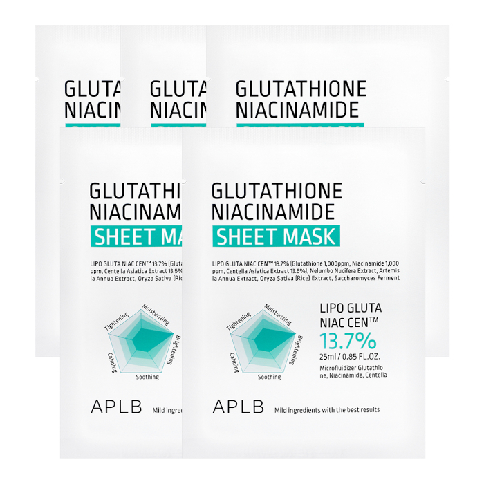 APLB - Glutathione Niacinamide Sheet Mask - 25ml (5pcs) Set 87903