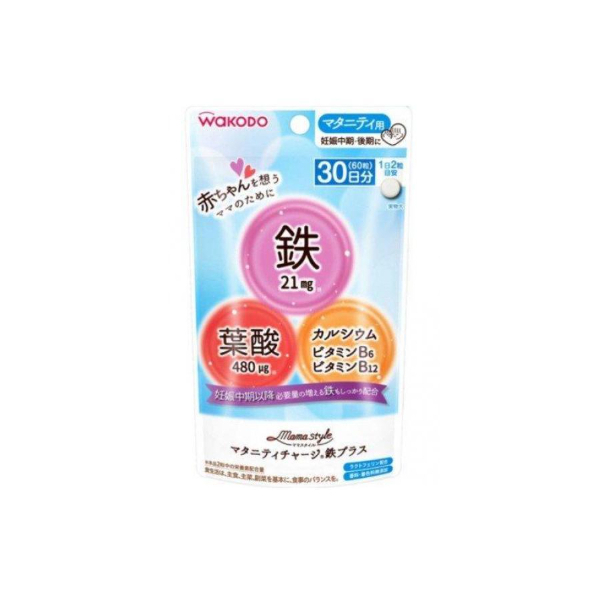 Asahi - Wakodo Mama Style Maternity Charge Iron Plus 30 Days Supply - 60 tablets