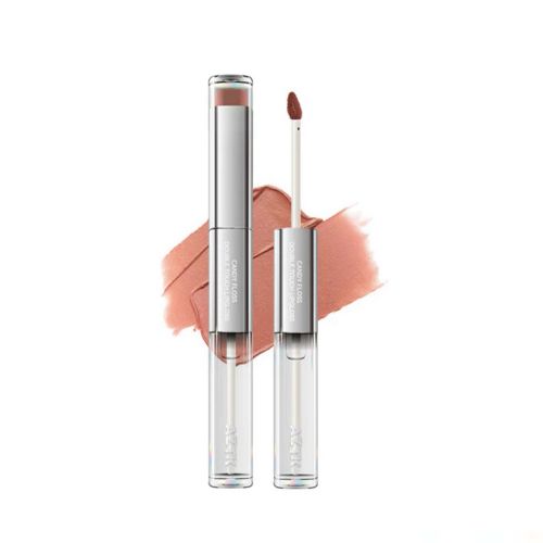 AZTK - Candy Floss Dual-Ended Touch Lip Gloss - 1.7g+1.7ml - 10 Orange Peel Milk Tea 94314