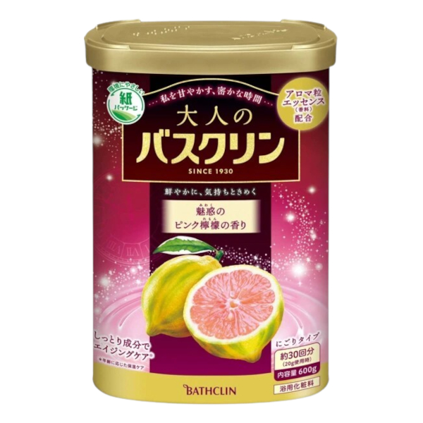 BATHCLIN - Premium Adult Bath Salt - 600g - Pink Lemon 58387