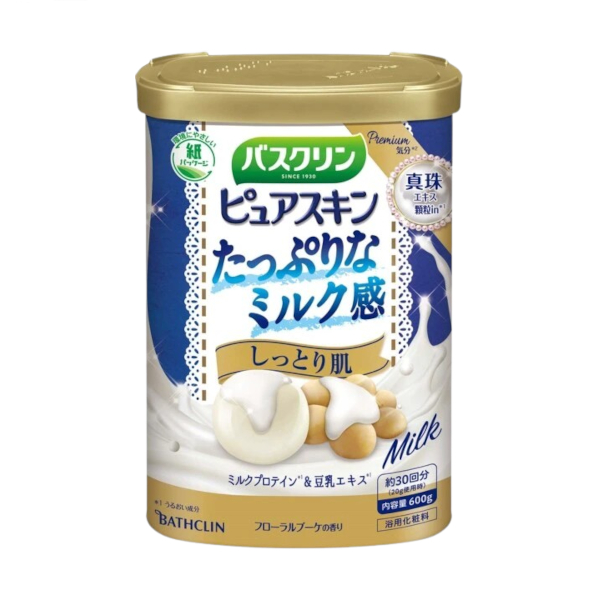 BATHCLIN - Pure Skin Care Bath Salt - 600g - Moist - Milk 58397
