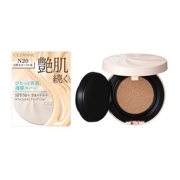 CEZANNE - Serum Cushion Foundation SPF50+ PA++++ - 11g - N20 Natural ochre