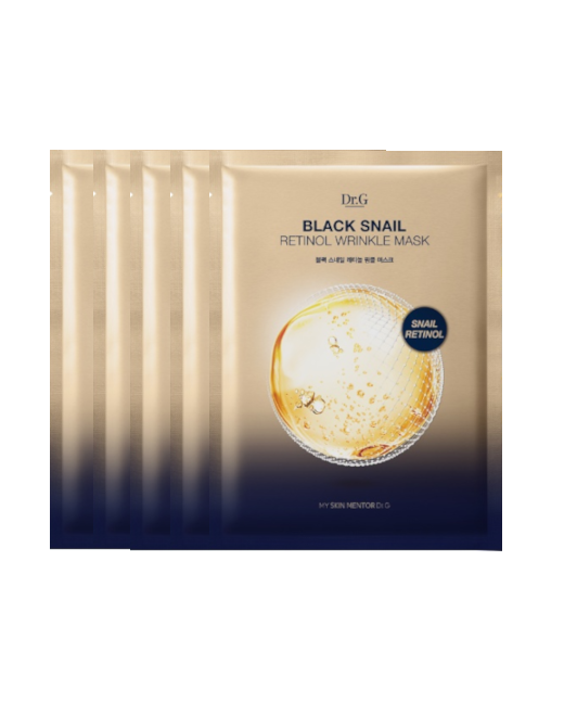 Dr.G - Black Snail Retinol Wrinkle Mask - 5pcs