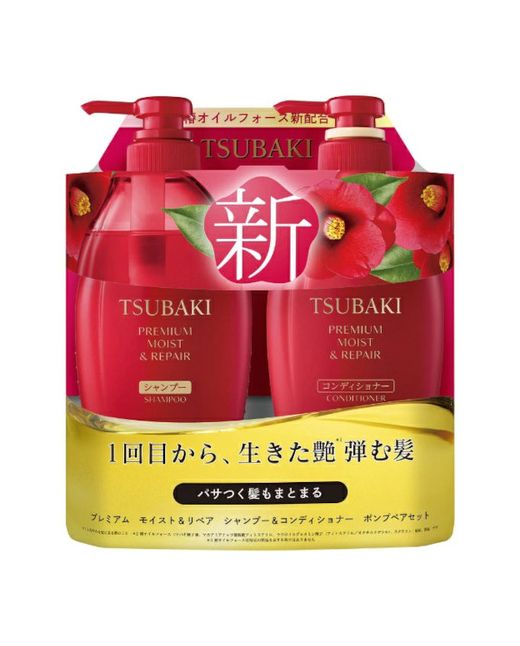 Shiseido - Tsubaki Premium Moist & Repair Shampoo & Conditioner Pump Pair Set - 450ml + 450ml