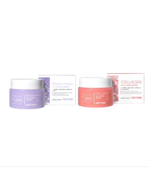 PRETTYSKIN - 30 Days All In One B5 Brightening Cream - 100ml (1ea) + Collagen Cream - 100ml (1ea) Set