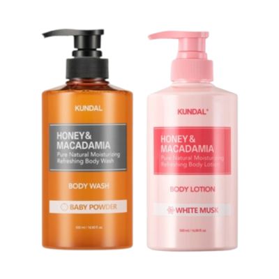 Shop KUNDAL - Honey & Macadamia Protein Hair Treatment - 500ml + Hair Serum - 100ml Set - White Musk | STYLEVANA