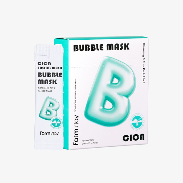 Shop Farm Stay - Cica Facial Wash Bubble Mask - 5ml*20pcs | STYLEVANA