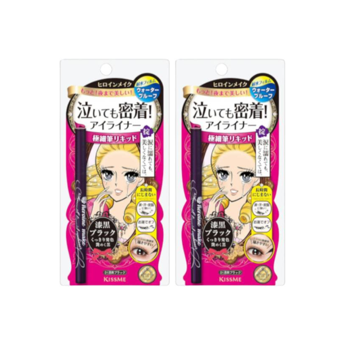 ISEHAN - Kiss Me Heroine Make Smooth Liquid Eyeliner - #01 Black (2ea) Set 55725