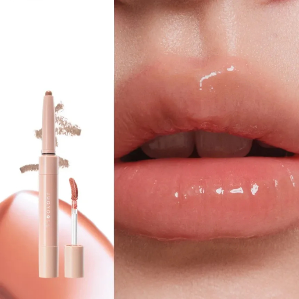 Judydoll - Lip Liner And Gloss Duo - 400mg+2.1g - W03 Peach High Tea