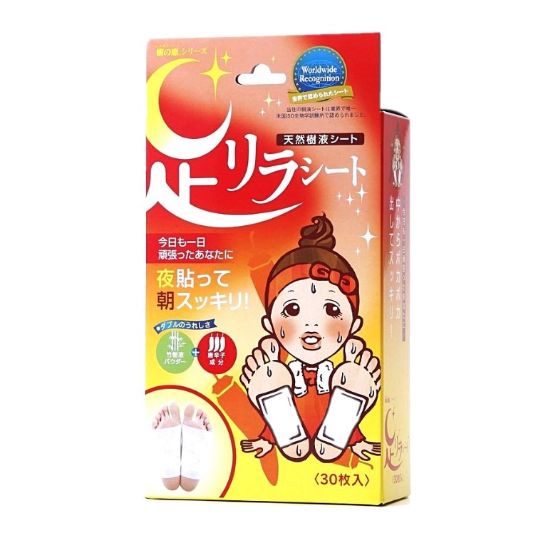 Kinomegumi - Ashirira - Foot Relax Sheet Red Pepper - 30pcs 58732