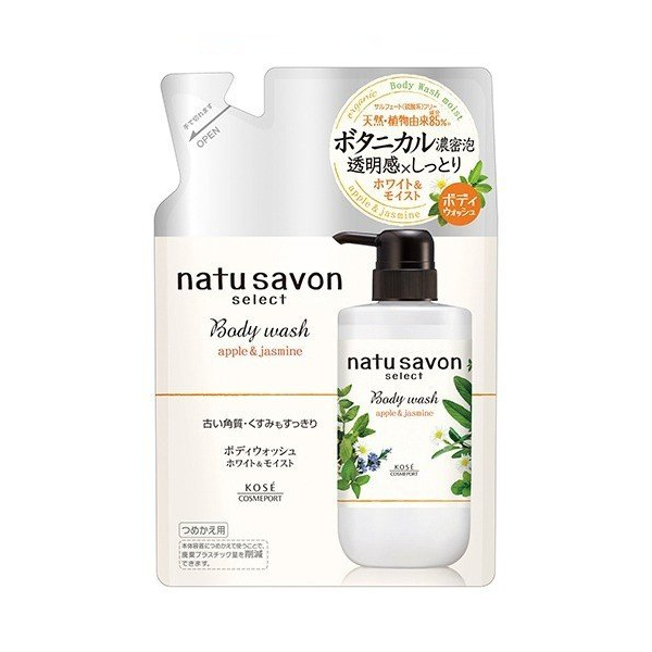 Kose - Softymo Natu Savon Select Body Wash Refill - Apple & Jasmine - 360ml 57797
