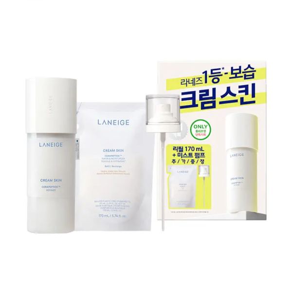 LANEIGE CREAM SKIN 3本セット 170mL Shop LANEIGE - Cream Skin Cerapeptide Refiner + Refill Set