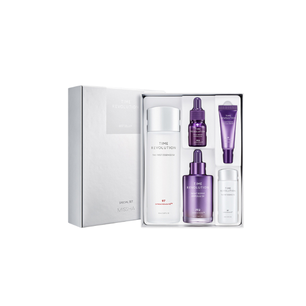 MISSHA - Time Revolution 5X Bestseller Special Set (Essence 150ml, Ampoule 50ml; (Gift) Essence 30ml, Ampoule 10ml, Cream...