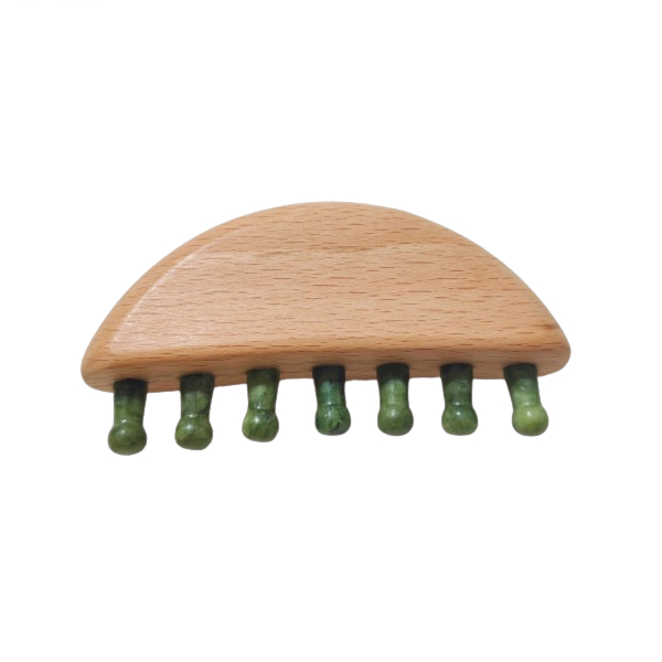 MissLady - Head Scalp Massager-Comb - 98 x 50.6 mm - Grass Green 60875