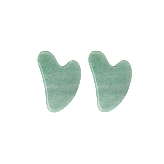 MissLady - Scraping Board Gua Sha Massage Tool (Heart-shaped) (2ea) Set - Jade