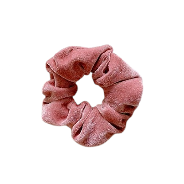 MsBlossom - Velvet Hair Tie - 1pc - Pink 60848
