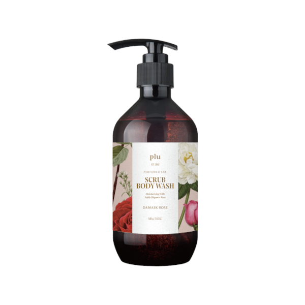 plu - Perfumed Spa Scrub Body Wash - 500g - Damask Rose 57937