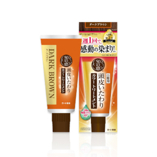 Rohto Mentholatum - 50 Megumi Scalp Care Color Treatment - 150g - Dark Brown 61080
