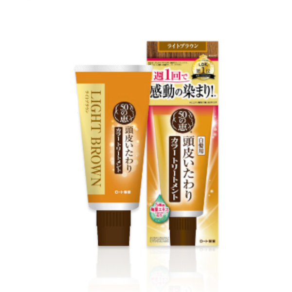 Rohto Mentholatum - 50 Megumi Scalp Care Color Treatment - 150g - Light Brown 61081