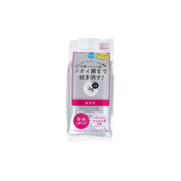 Shiseido - Ag Deo 24 Clear Shower Sheet - 30pcs - Unscented 58655