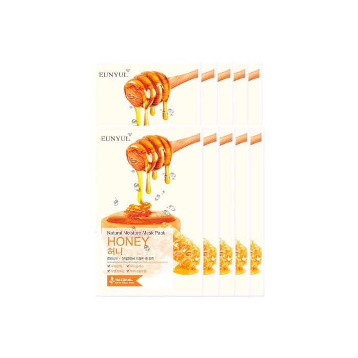 EUNYUL - Natural Moisture Mask Pack - Honey - 10pcs set 88921
