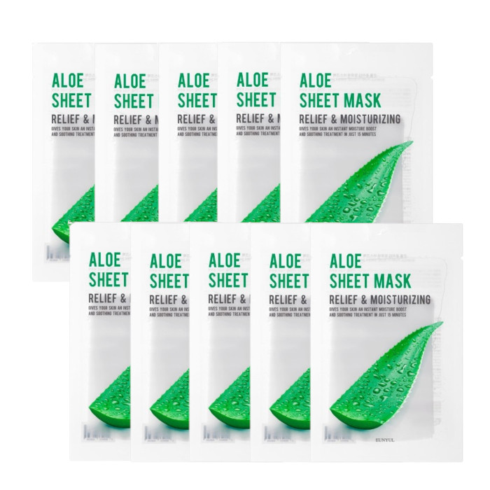 EUNYUL - Purity Aloe Sheet Mask - 10pcs set 89320