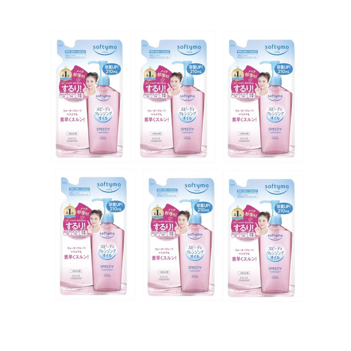 Kose - Softymo Speedy Cleansing Oil Refill (2024 Version) - 210ml (6ea) Set 88843