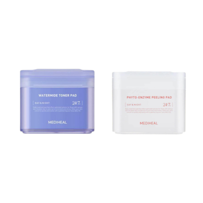 Mediheal - Watermide Toner (Moisture) Pad - 100ea (1ea) + Phyto-Enzyme Peeling Pad - 90ea (1ea) Set 52241