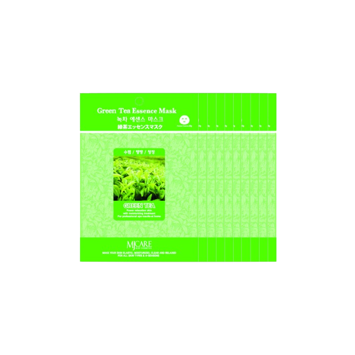 MJCARE - Essence Mask - Green Tea 10pcs Set 53439