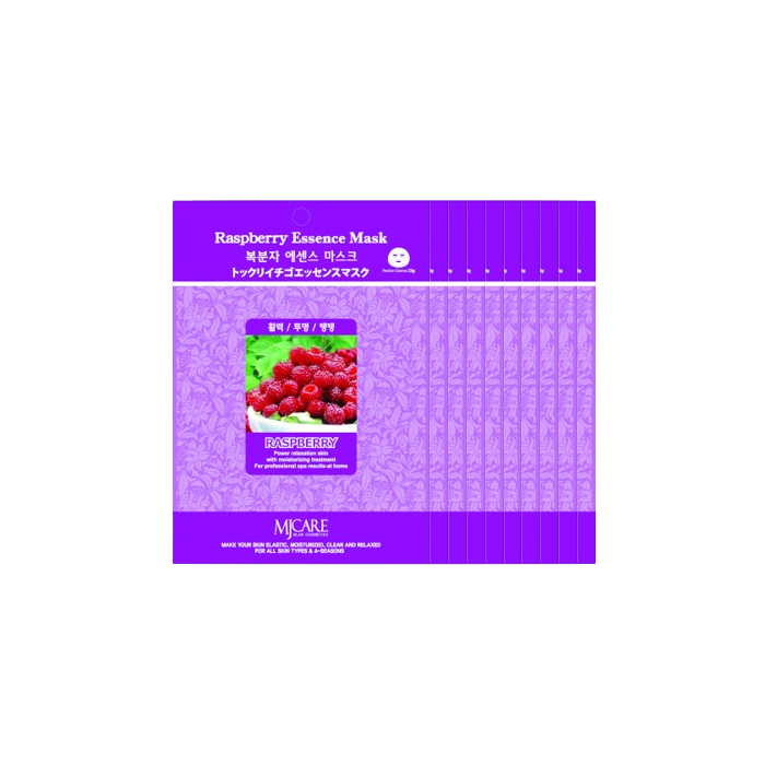 MJCARE - Essence Mask - Raspberry 10pcs Set 53436