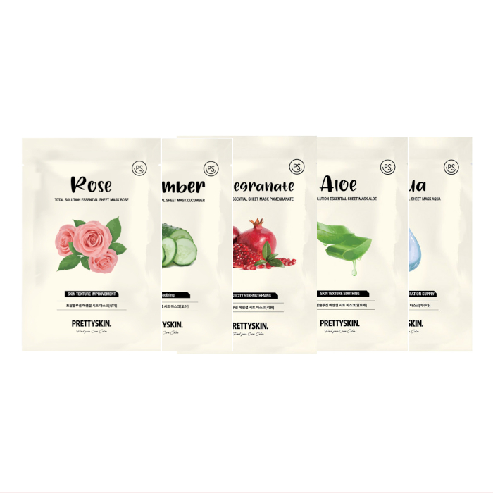 PRETTYSKIN - Total Solution Essential Sheet Mask Buffet Set (C)