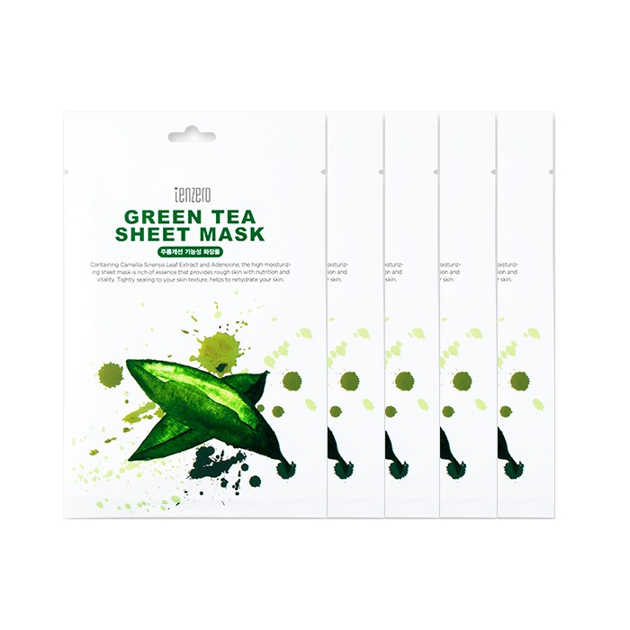 tenzero - Green Tea Sheet Mask - 5ea Set 87887