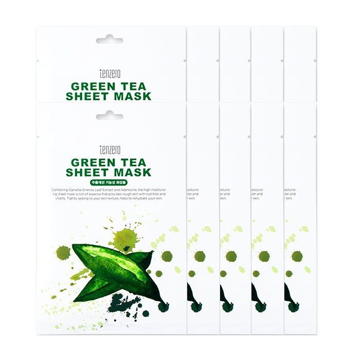 tenzero - Green Tea Sheet Mask - 10ea Set 87886