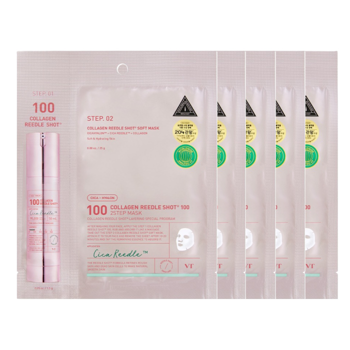 VT- Collagen Reedle Shot 100 2Step Mask - 1.5g + 25g 5ea