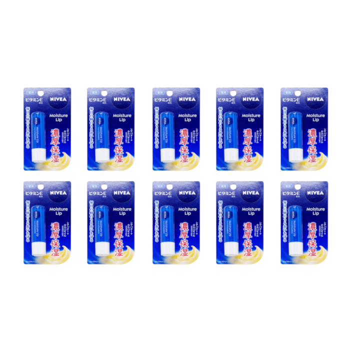 NIVEA Japan - Moisture Lip Care Plus Vitamin E - 3.9g (10ea)