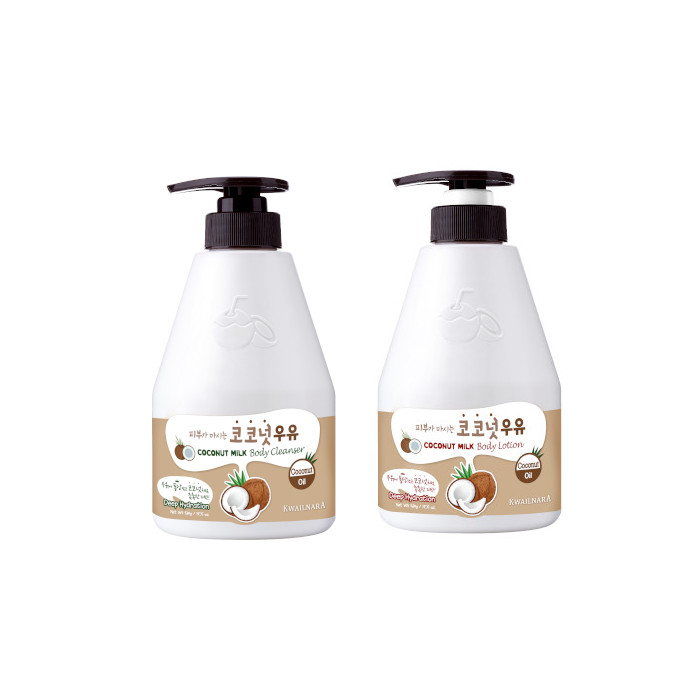Kwailnara - Coconut Milk Body Cleanser + Body Lotion Set