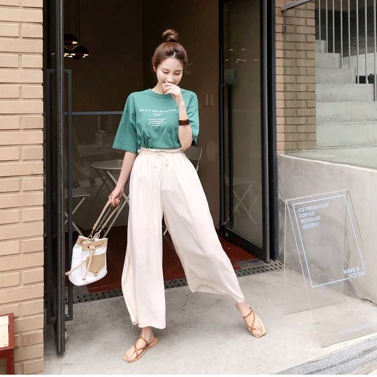  Cherryville &ndash; Drawstring Waist Wide Leg Pants 