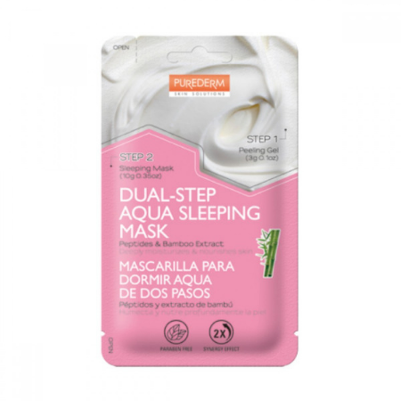 PUREDERM - Dual-Step Aqua Sleeping Mask (Peptides & Bamboo)