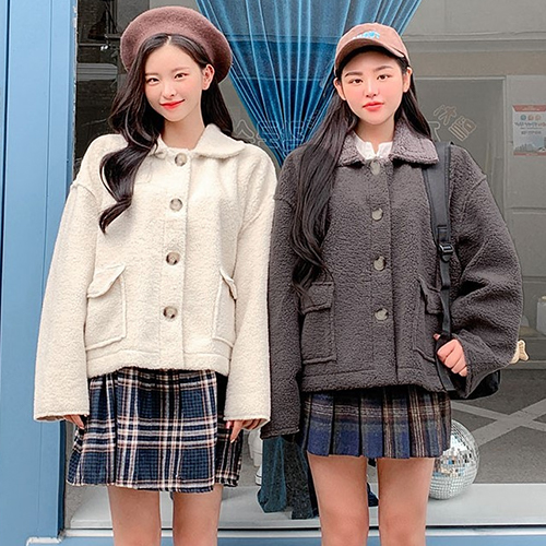 Icecream12 - Buttoned Fleece Jacket