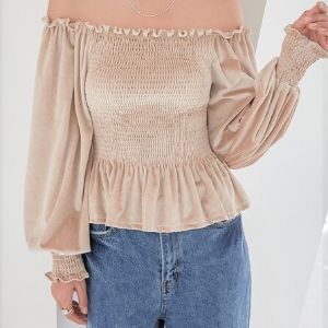  Chi Chi - Ruffled Smocked-Waist Blouse 