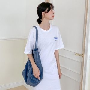  MERONGSHOP - Denim Printed Tote Bag