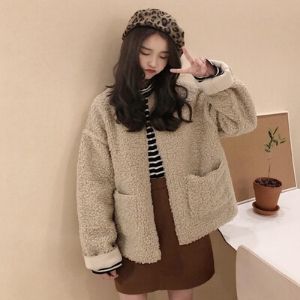  MissLady - Two-Way Round Neck Fleece Jacket