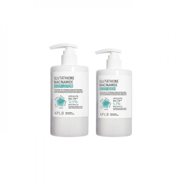 APLB - Glutathione Niacinamide Body Wash + Glutathione Niacinamide Body Lotion Set