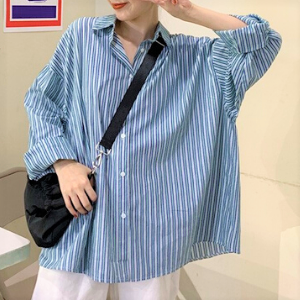  MissLady - Striped Oversized Shirt