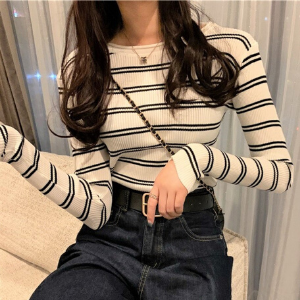  MissLady - Long-Sleeve Striped Tee