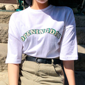  Icecream12 - Drop-Shoulder Lettering T-Shirt